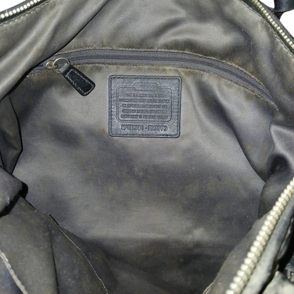 Coach Large Black Daisy Emma Tote Leather Shoulder Bag - Picture 7 of 14